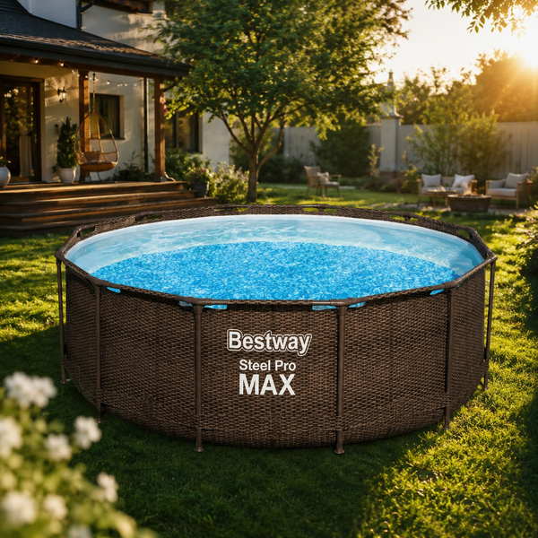 Каркасний басейн Bestway 56709 366 &times; 100 см з фільтр-насосом і драбиною, круглий