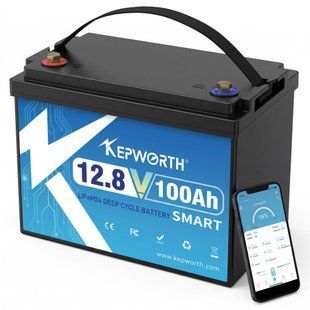 Акумулятор LiFePO4 (літій-залізо-фосфатний акумулятор) KEPWORTH 12V 100Ah SMART BMS bluetooth