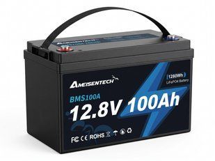 Акумулятор LiFePO4 (літій-залізо-фосфатний акумулятор) AMEISENTECH 12V 100Ah BMS 100A
